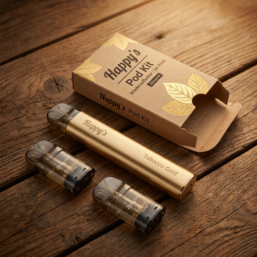 Happy's Pod Kit Tobacco Gold – Wiederaufladbar | 2er Pods 20mg/ml