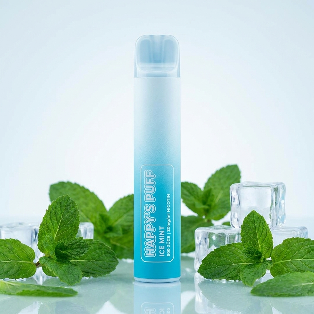 Happy's Puff Ice Mint – Einweg Vape 600 Züge | 20mg/ml