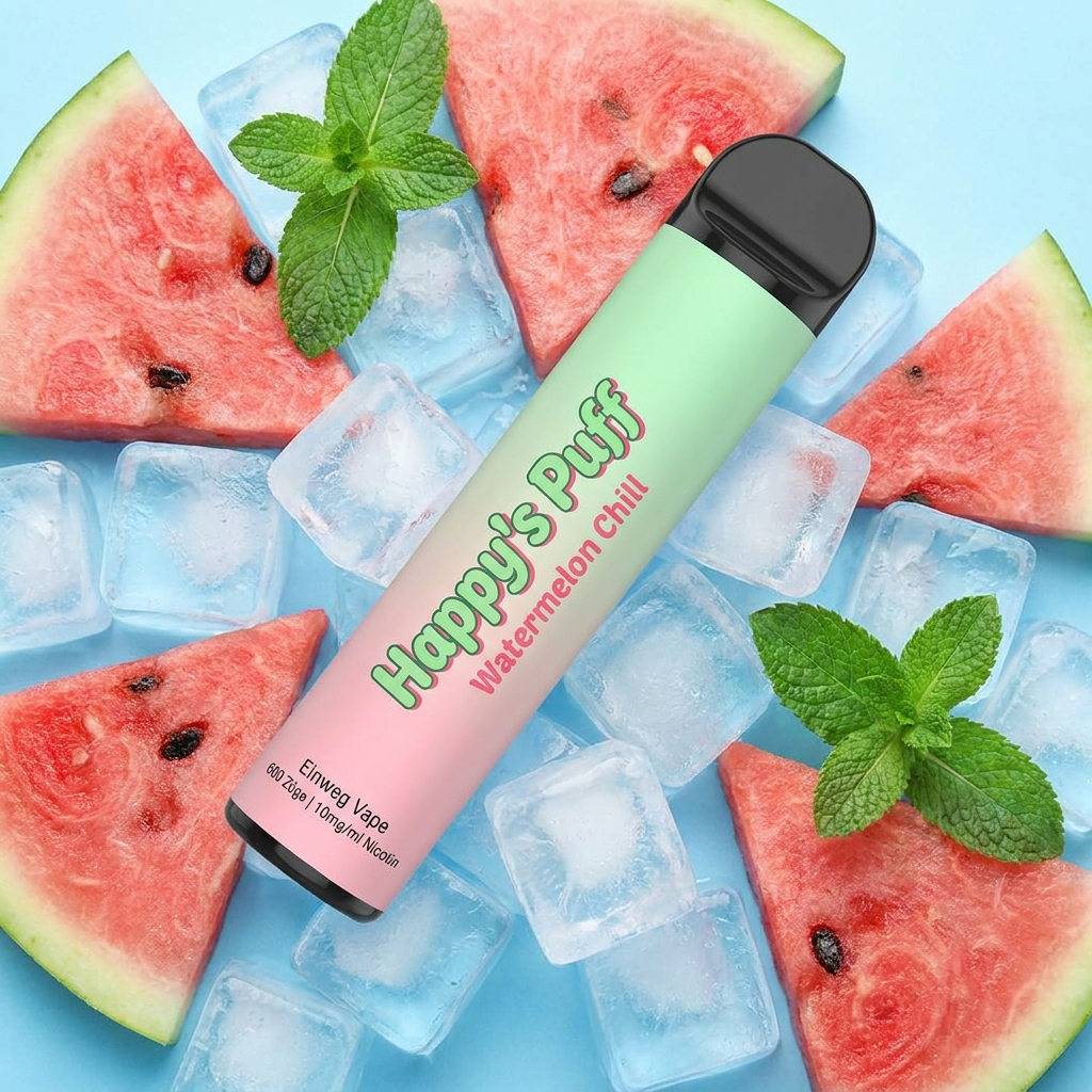 Happy's Puff Watermelon Chill – Einweg Vape 600 Züge | 10mg/ml